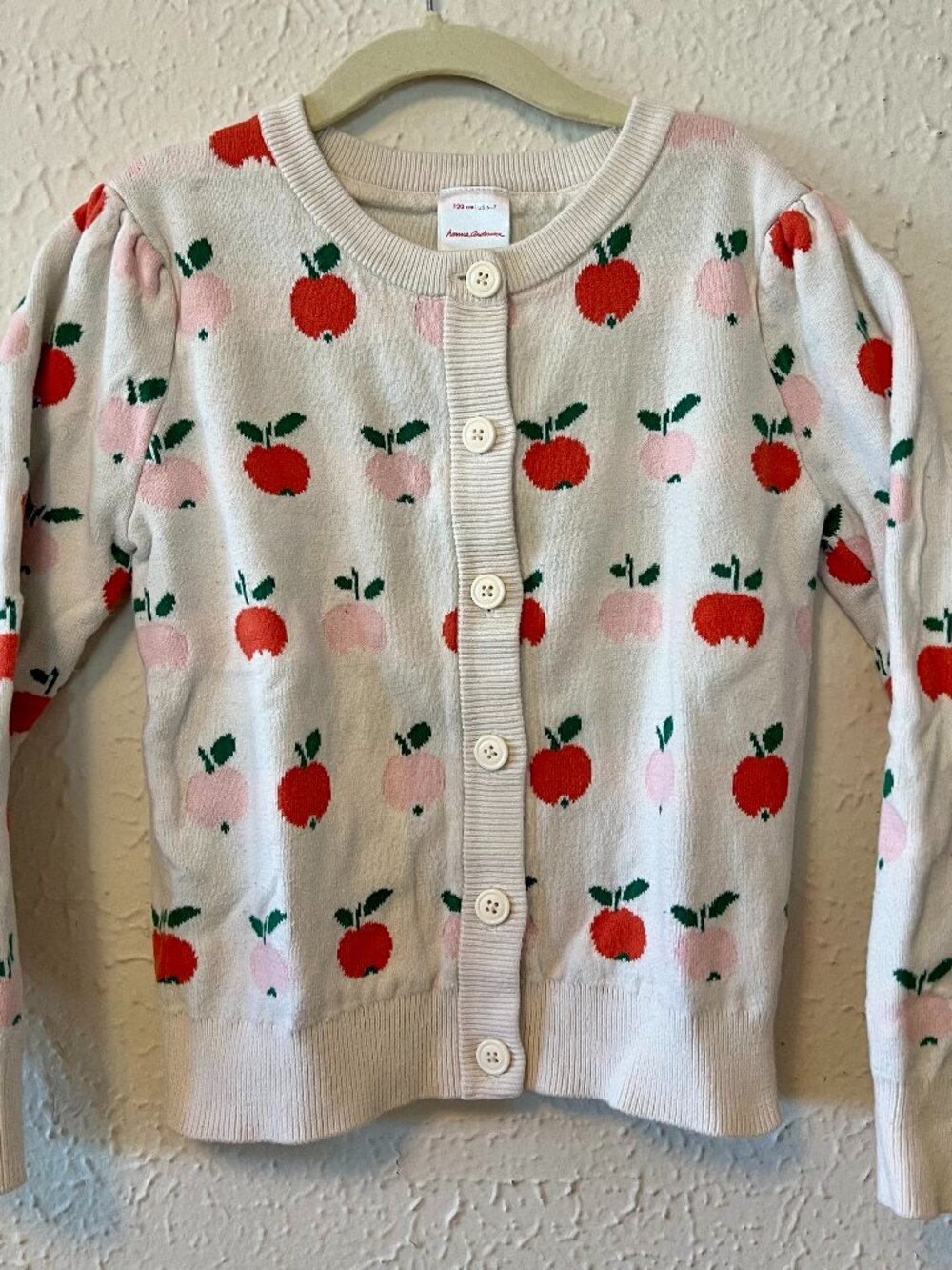 Hanna Andersson Apple Cardigan size 6-7